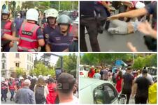 Albanija Tirana policija protest