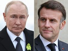 Predsednik Rusije Vladimir Putin i predsednik Francuske Emanuel Makron.