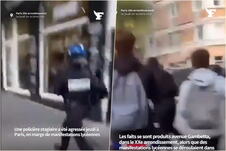 napad na policajku na aveniji u Parizu tokom protesta u Francuskoj