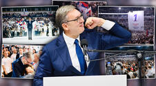 Aleksandar Vučić  Ujedinjena Srbija Beogradska arena SNS skup