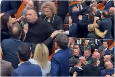 tuča parlament Albanija