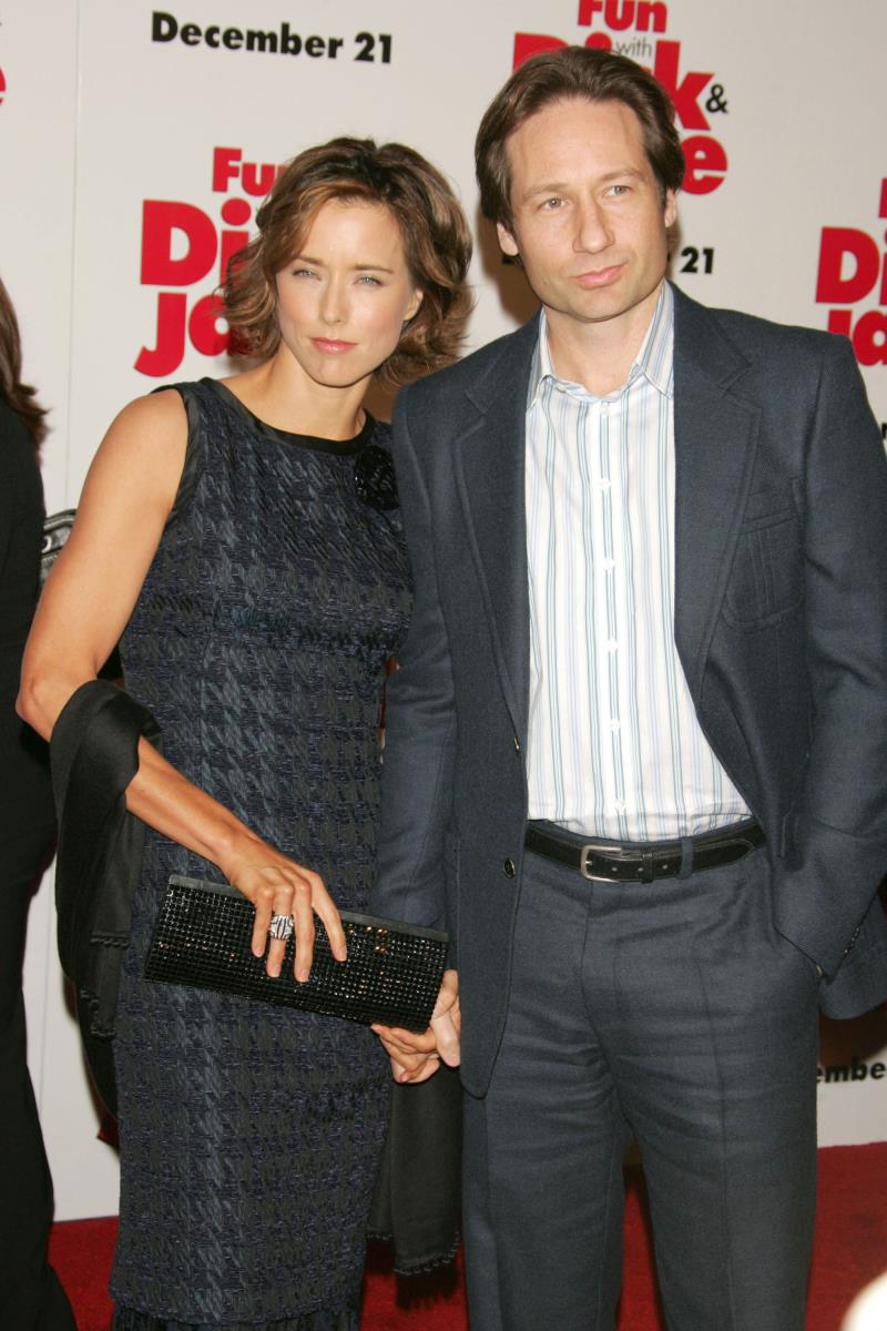 Tea Leoni i Dejvid Duhovni na crvenom tepihu