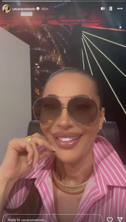 Ceca Ražnatović tokom snimanja Zvezda Granda