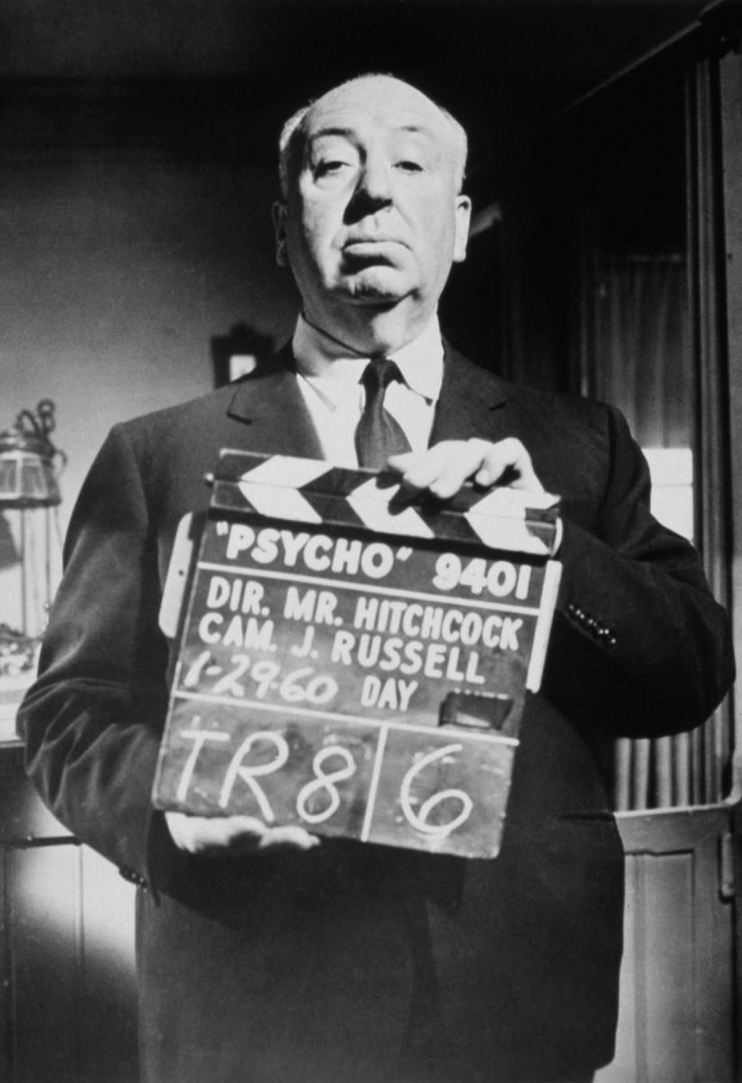 Alfred Hičkok na setu filma Psiho