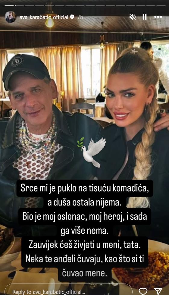 Ava Karabatić podelila poslednje očevo pismo