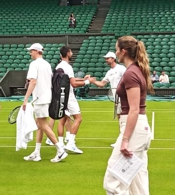 Trening Novak Đoković i Karlos Alkaraz