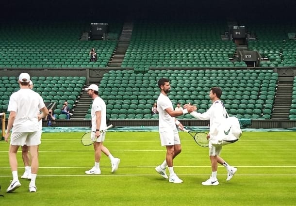 Trening Novak Đoković i Karlos Alkaraz