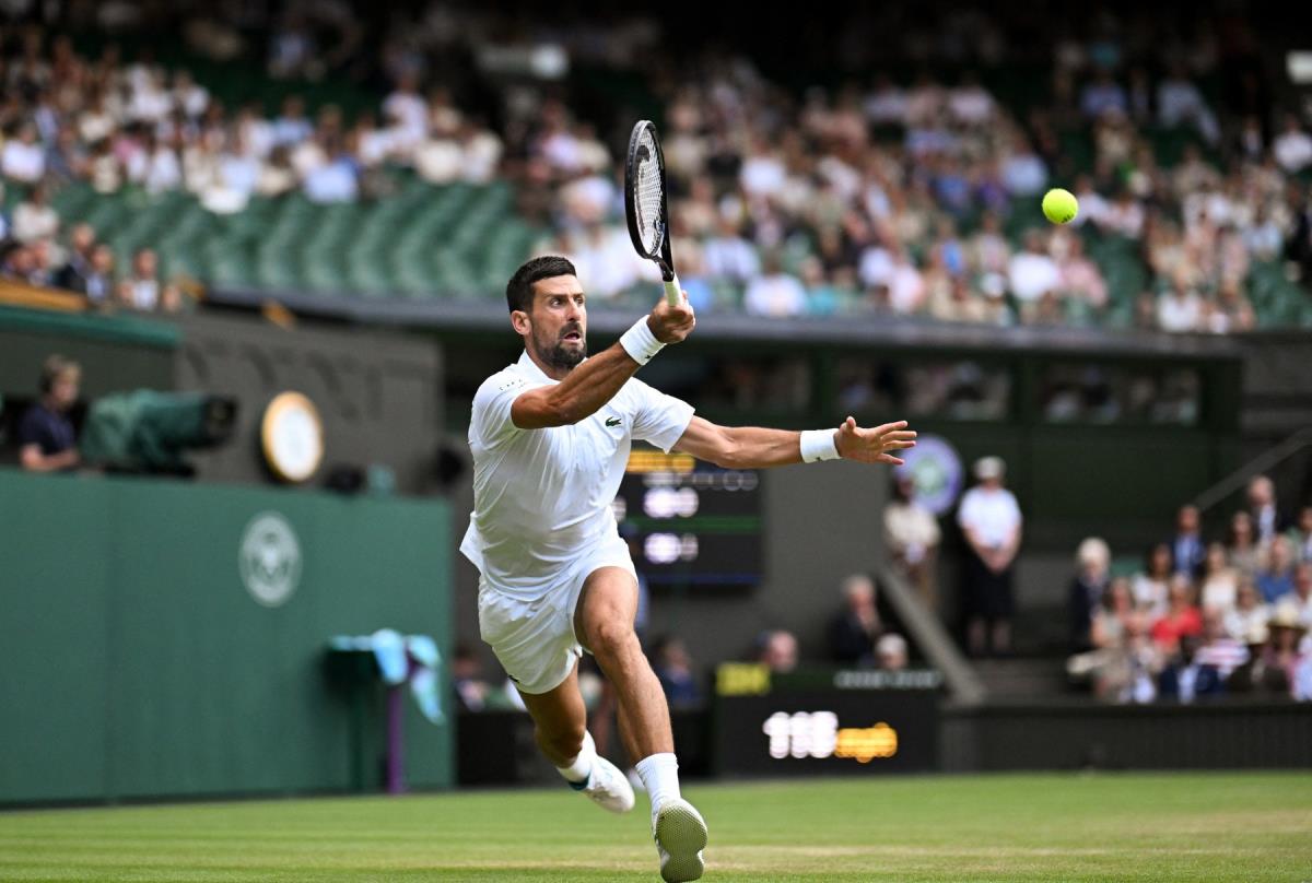 Novak Đoković na meču protiv Flavija Kobolija