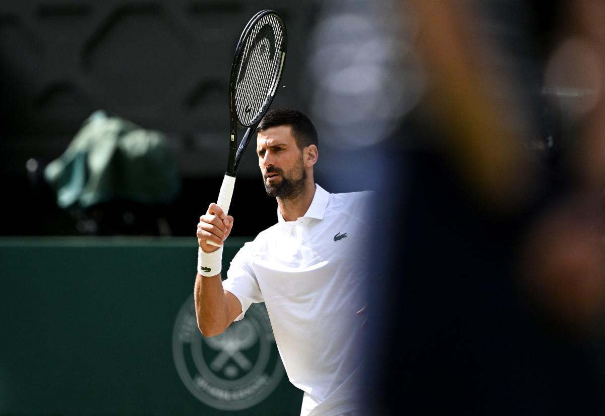 Novak Đoković na meču protiv Flavija Kobolija