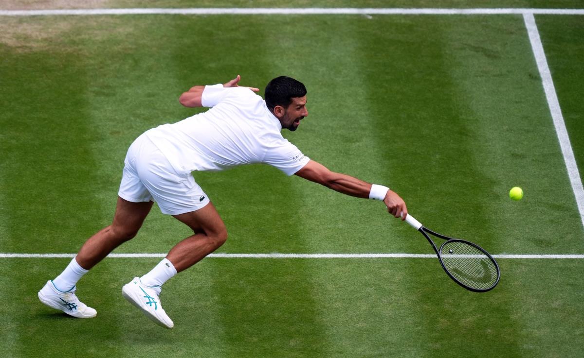 Novak Đoković na meču protiv Flavija Kobolija