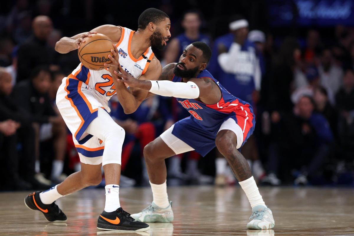 Tim Hardavej Džunior, novo pojačanje Denver Nagetsa, tokom meča koji je igrao za Detroit Pistonse protiv Njujork Niksa