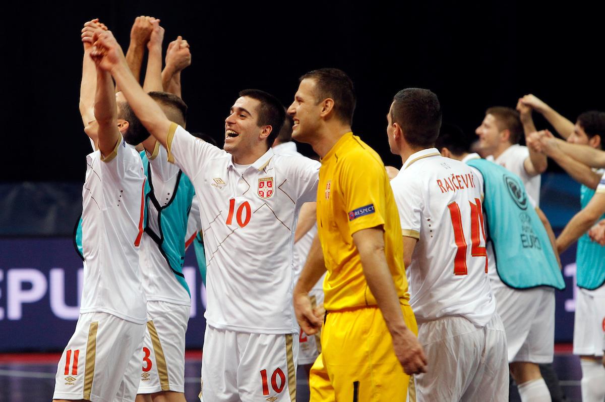 Mladen Cipi Kocić i Miodrag Aksentijević u dresu futsal reprezentacije Srbije