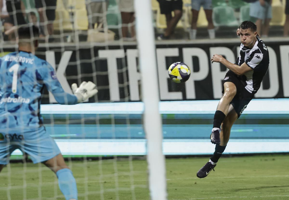 Detalj sa meča AEK Larnaka - Partizan u kvalifikacijama za Ligu Evrope