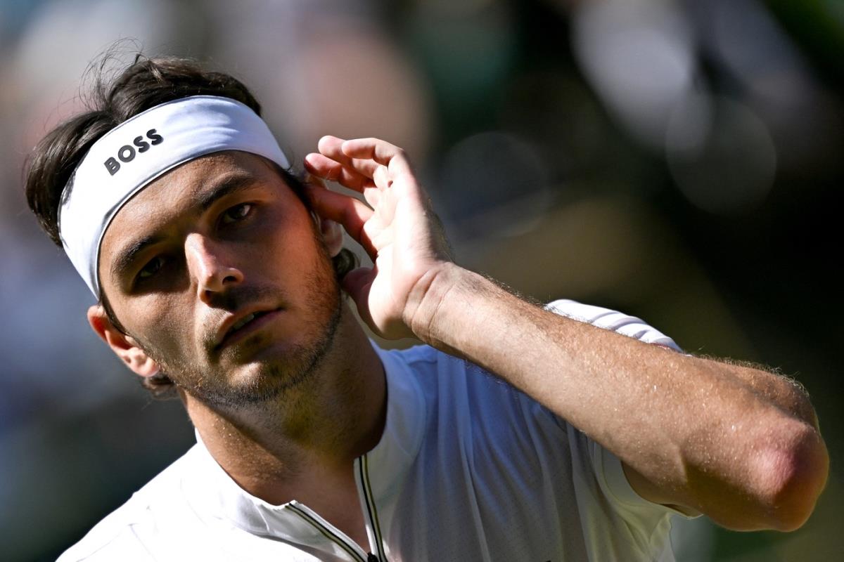 Tejlor Fric na meču protiv Alkaraza