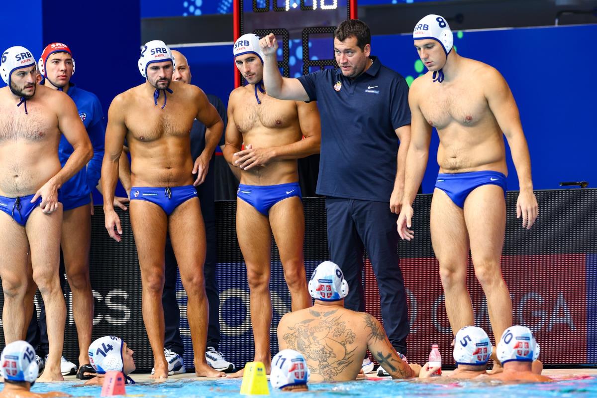 Vaterpolo reprezentacija Srbije na meču sa Južnom Afrikom