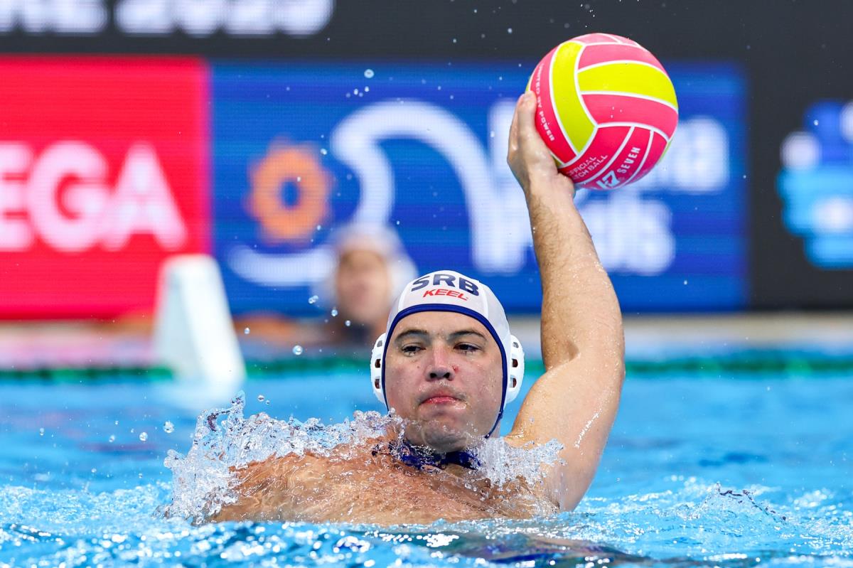 Vaterpolo reprezentacija Srbije Dušan Mandić na meču protiv Južne Afrike