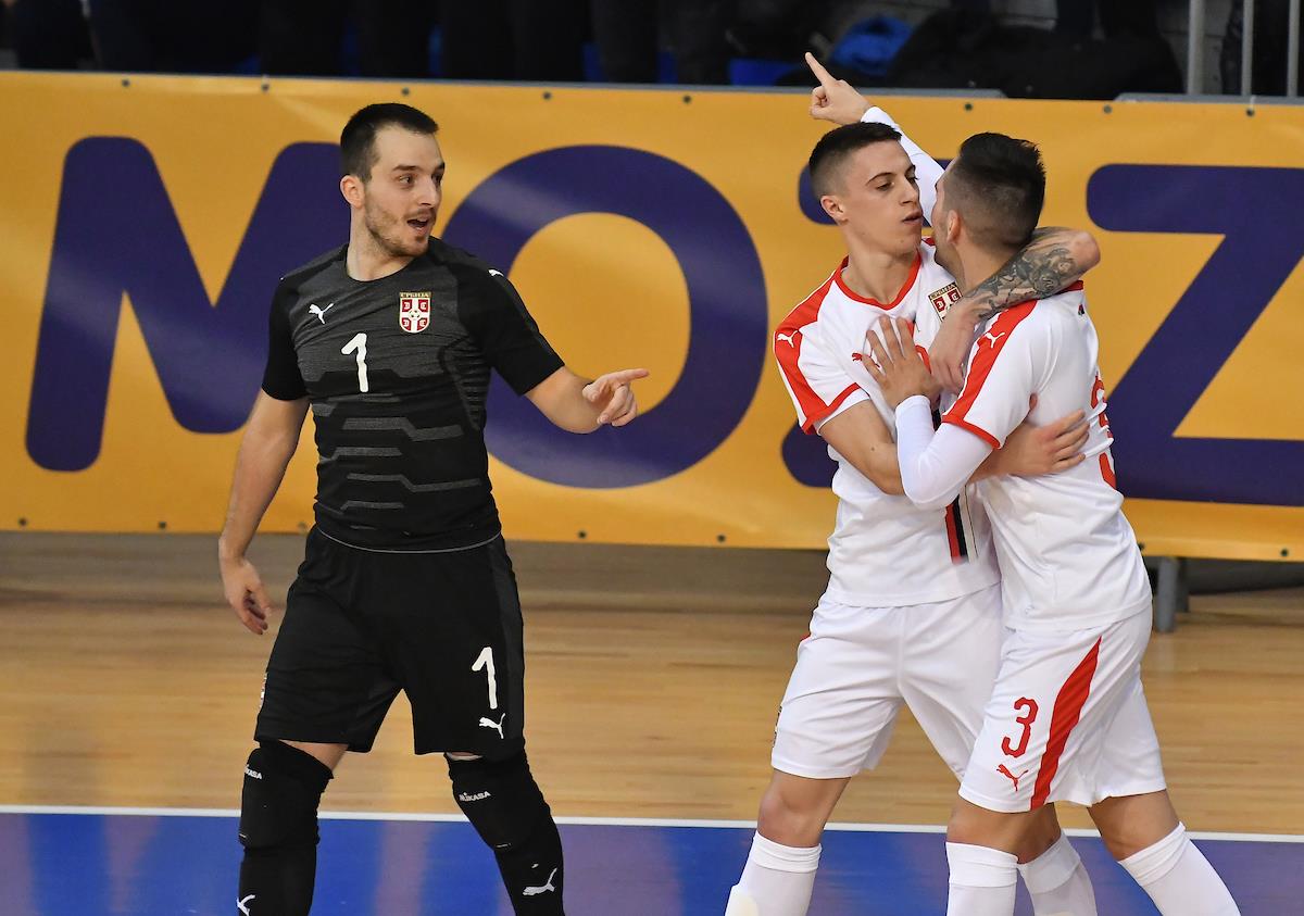 Nemanja Momčilović na golu futsal reprezentacije Srbije