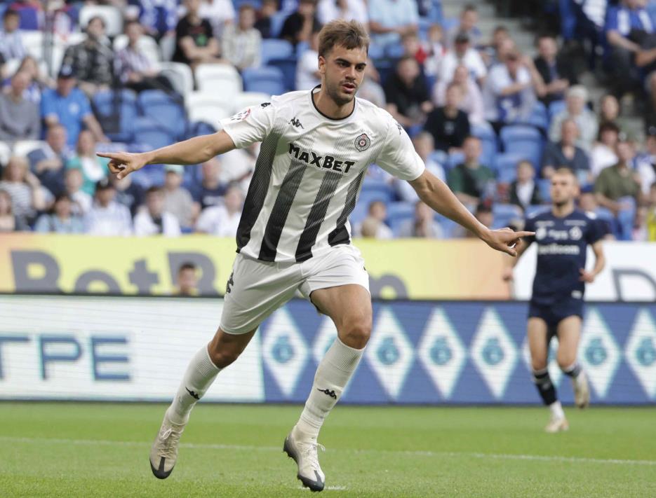 Jovan Milošević slavi gol protiv Dinama iz Moskve