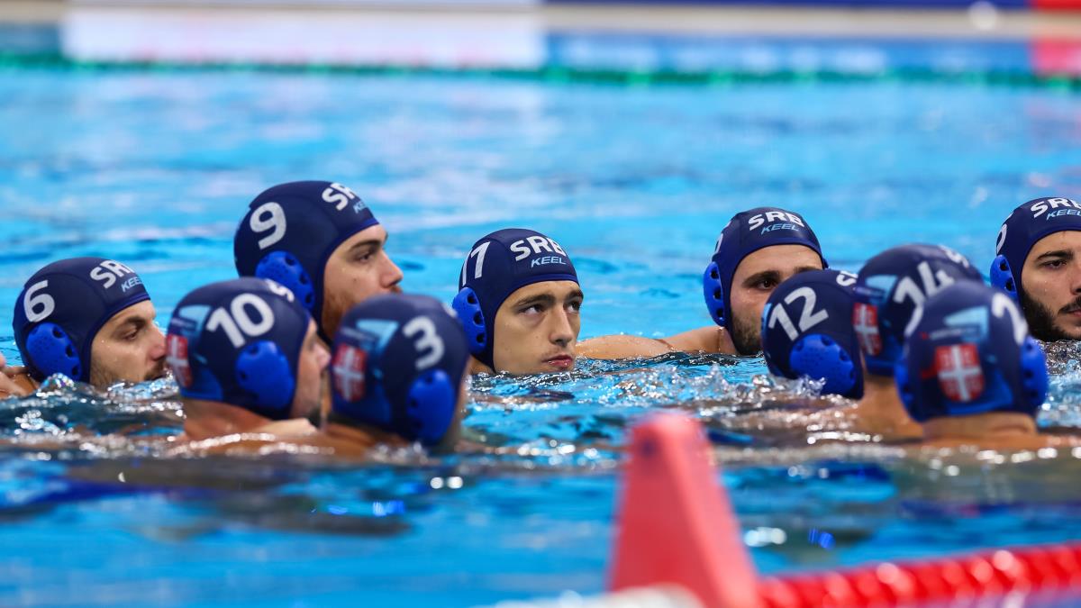 Vaterpolo reprezentacija Srbije na meču protiv SAD
