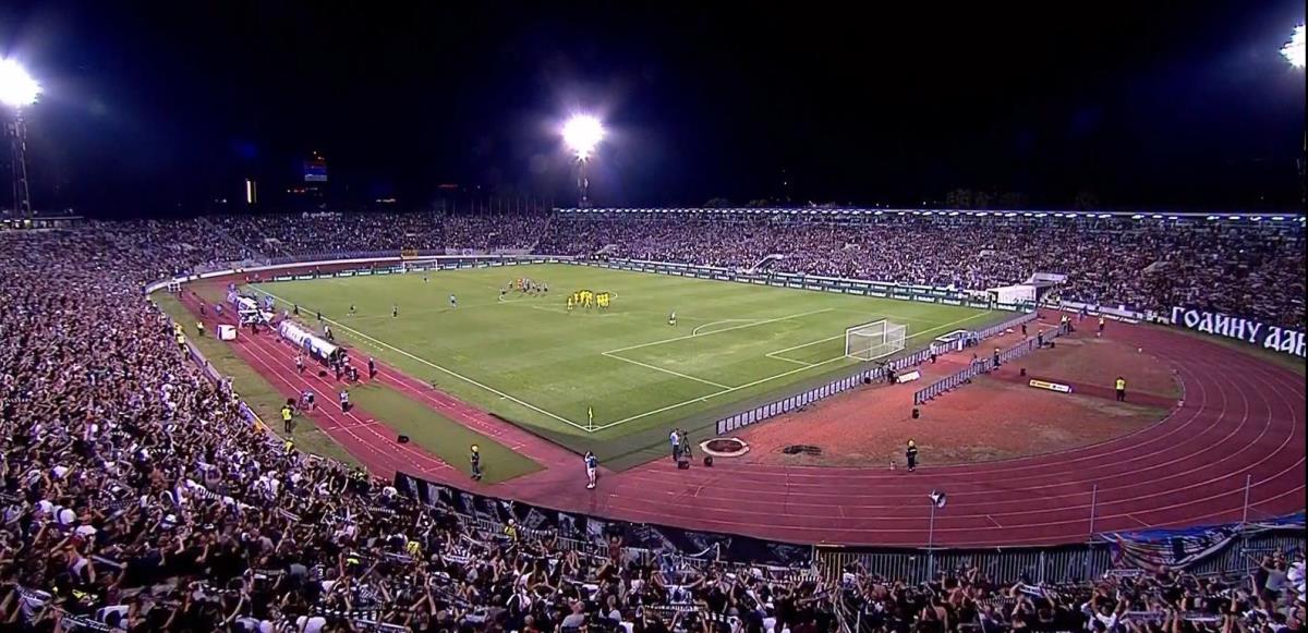 Atmosfera na utakmici Partizan - Oleksandrija