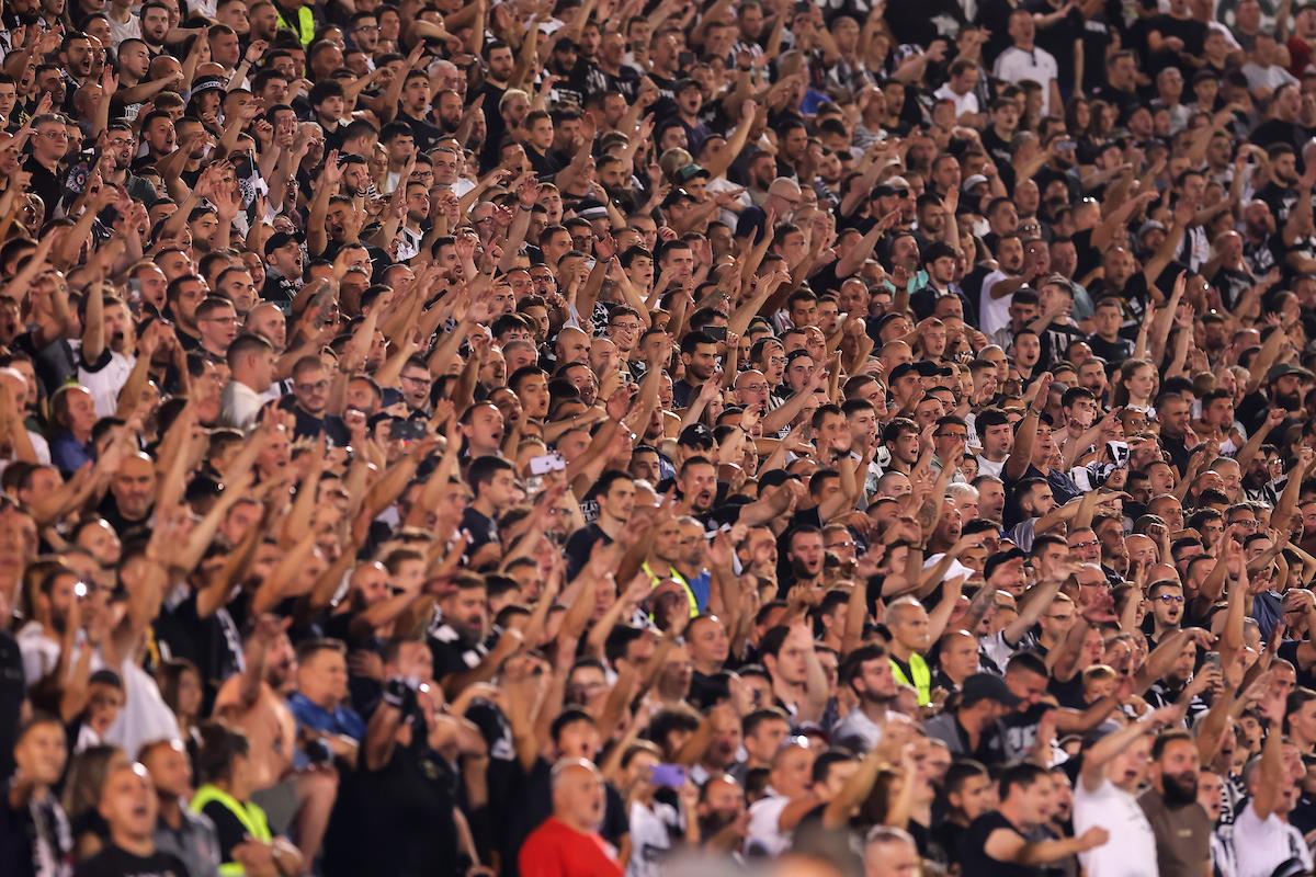 Grobari na utakmici Partizan - Oleksandrija