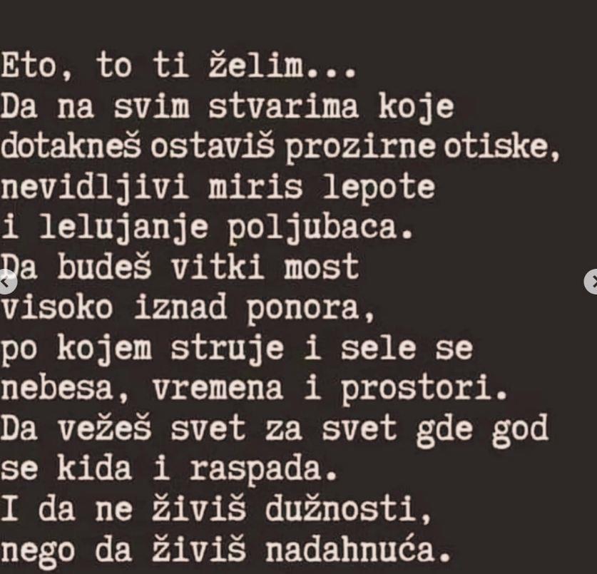 Marija  Kilibarda se na Instagramu obratila ćerkici