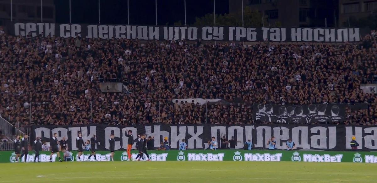 Grobari na utakmici protiv Hibernijana