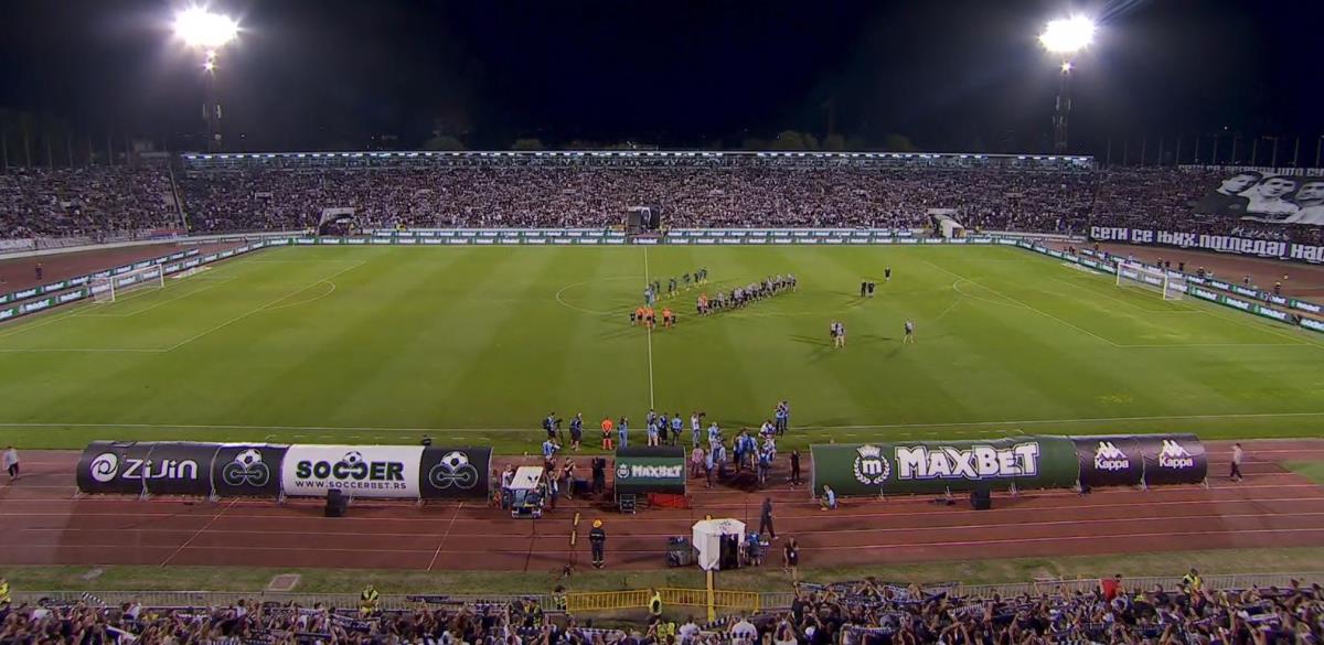 Grobari na utakmici protiv Hibernijana