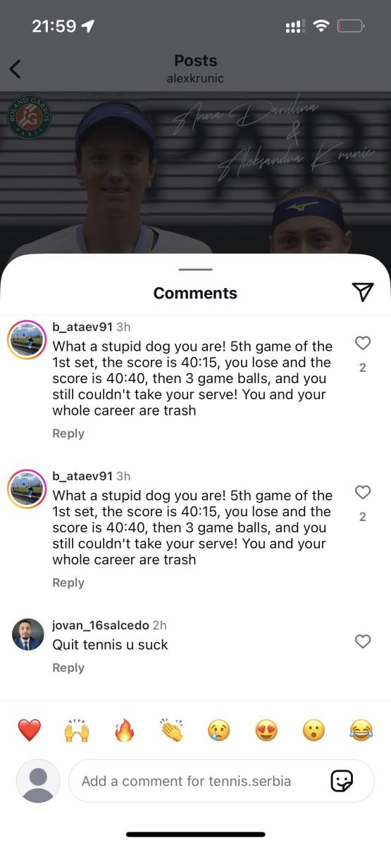 Pretnje smrću Aleksandri Krunić