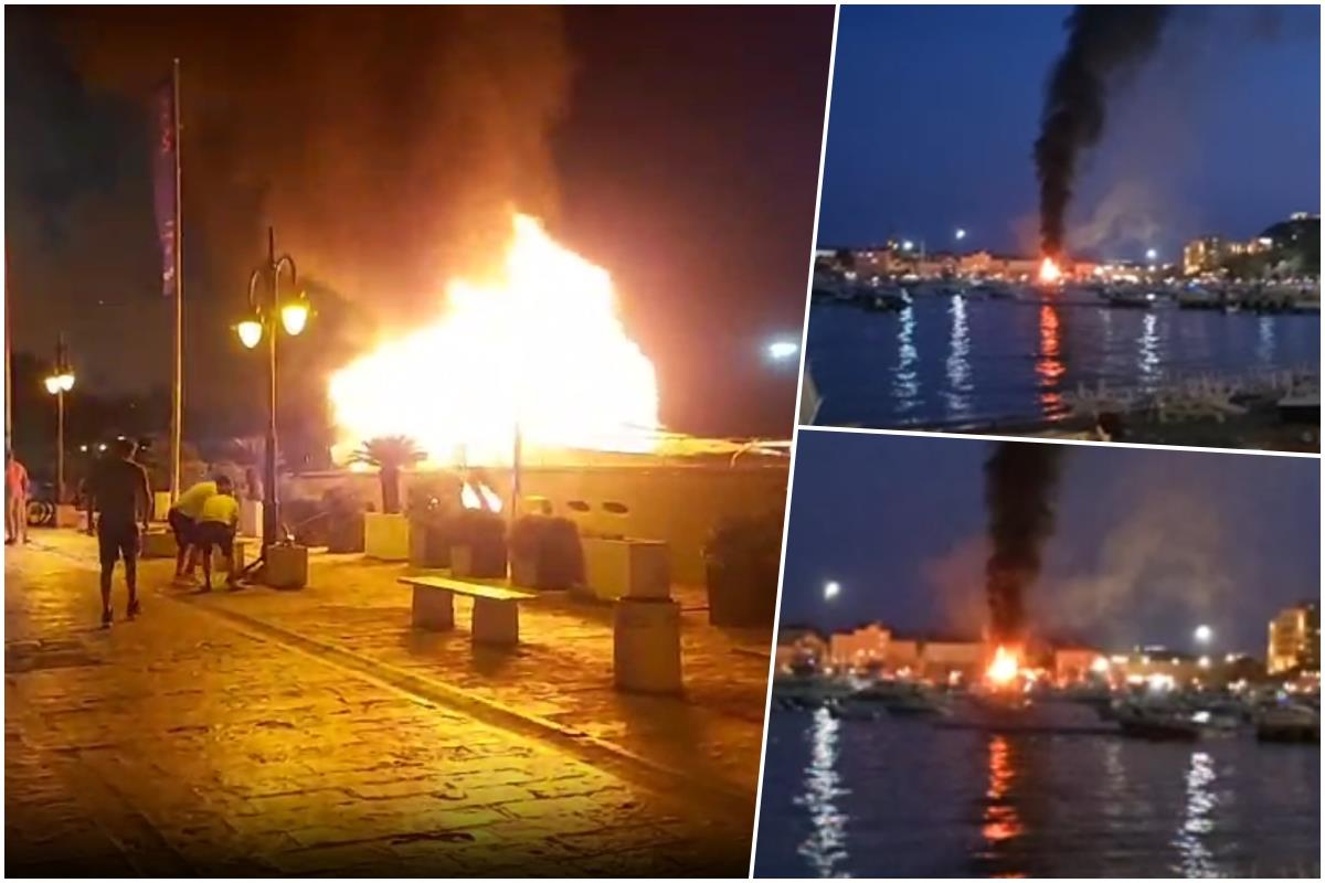 Gori luksuzna jahta u Budvi!