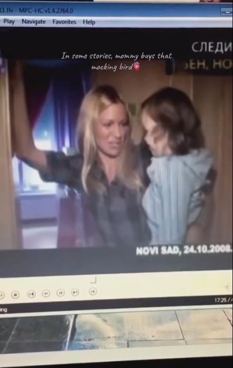 Stari snimak Nataše Bekvalac sa ćerkom Hanom