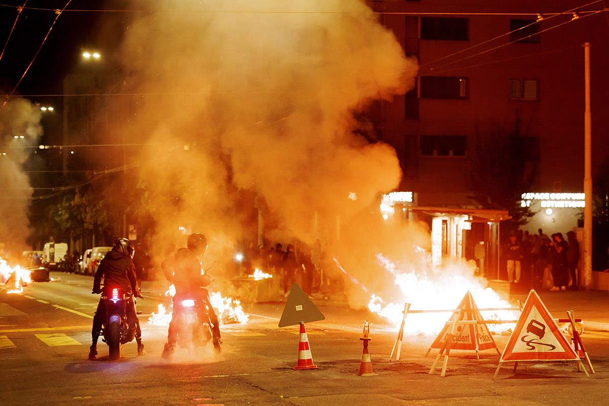 Švajcarska Lozana Protest neredi