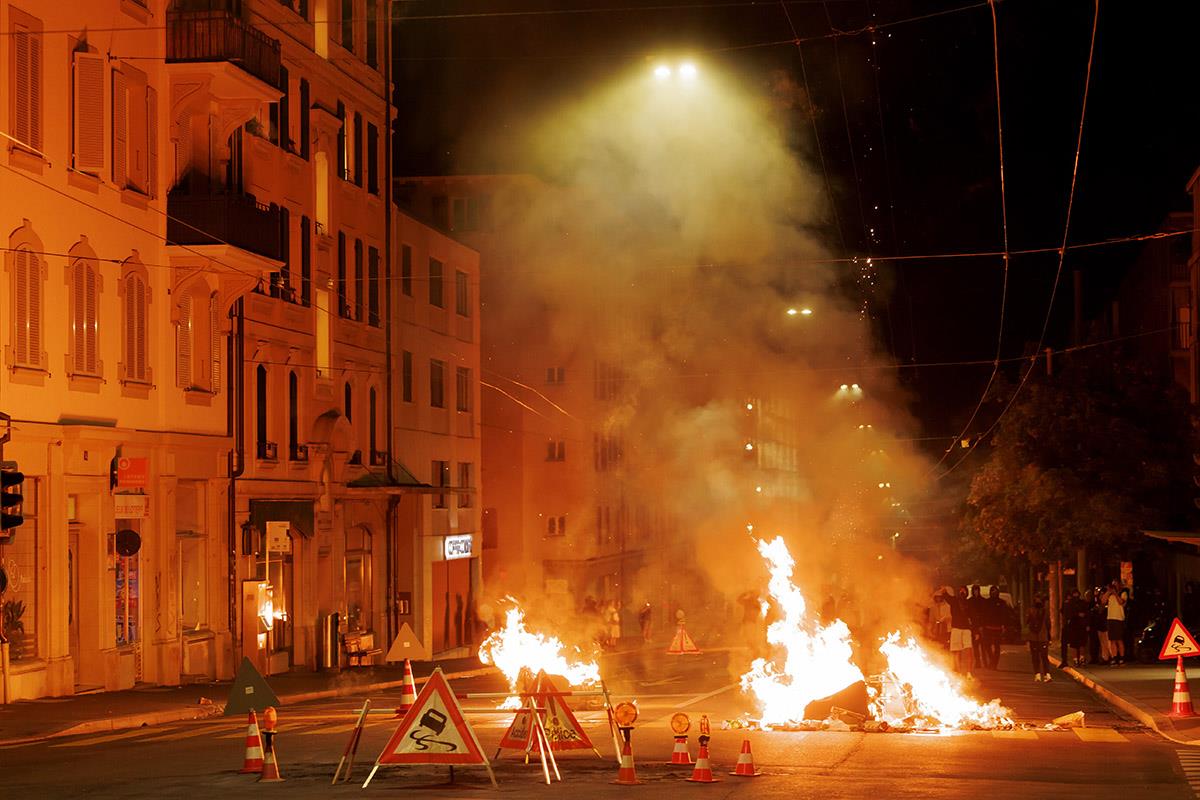 Švajcarska Lozana Protest neredi