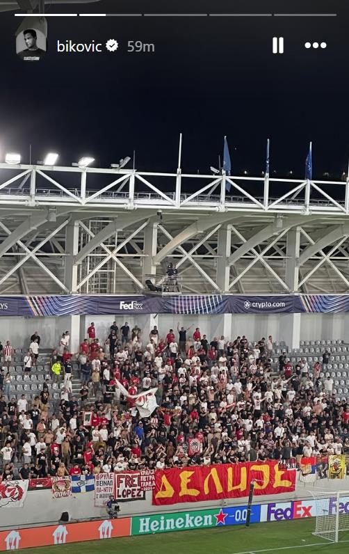 Miloš Biković na utakmici