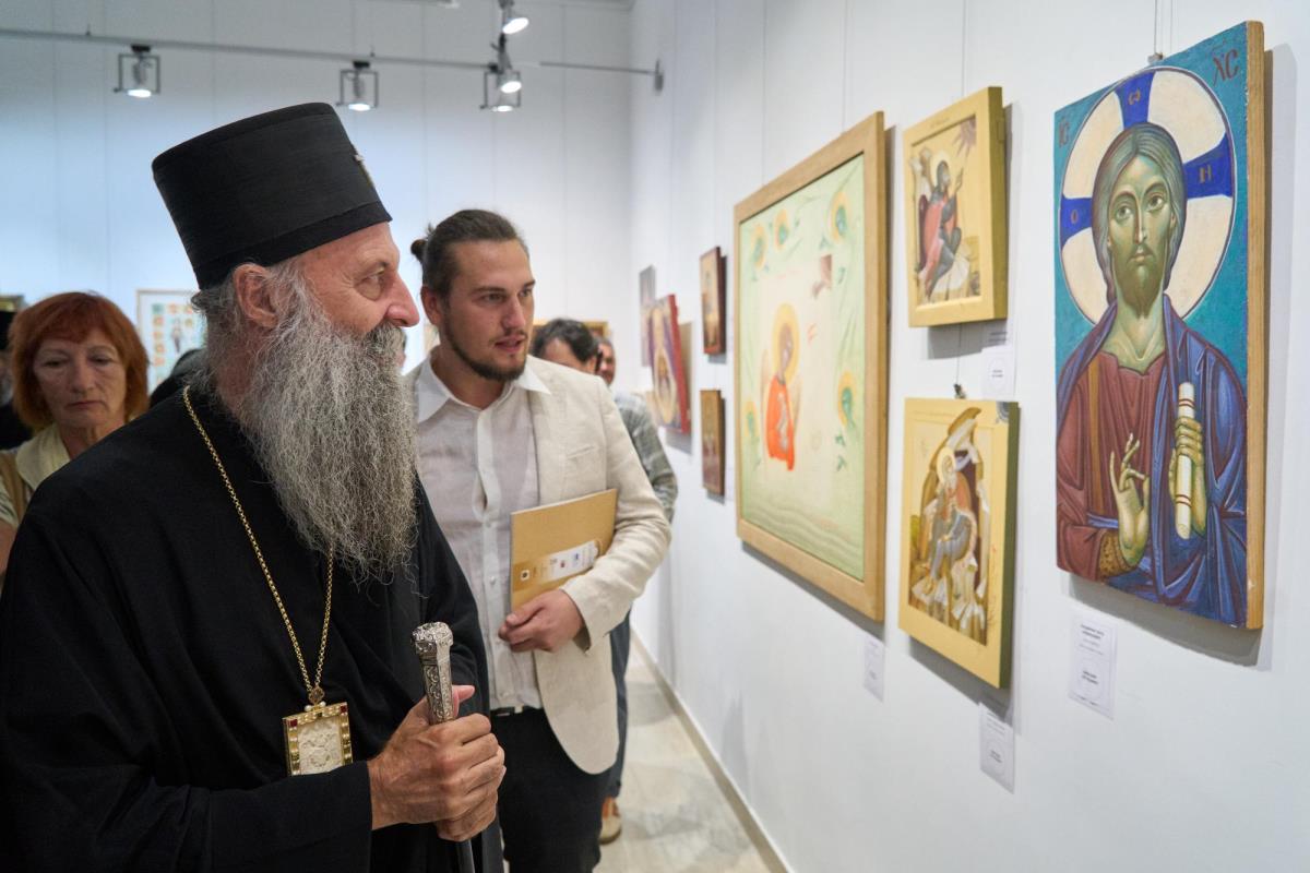 Patrijarh Porfirije i Luka Novaković