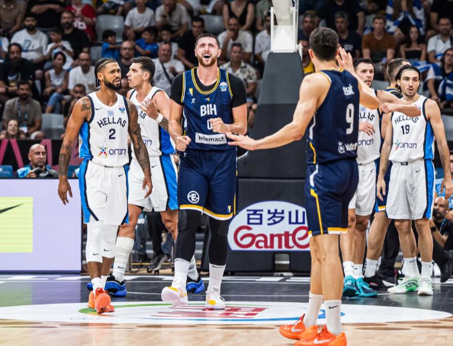 Jusuf Nurkić, detalj sa utakmice Grčka - Bosna i Hercegovina