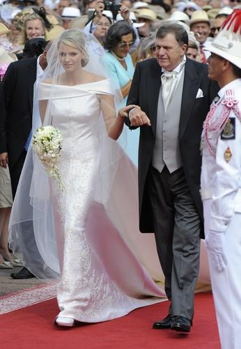 Princ Albert i princeza Šarlin na venčanju u Monte Karlu