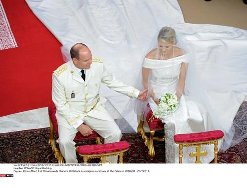Princ Albert i princeza Šarlin na venčanju u Monte Karlu