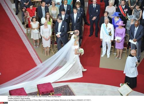 Princ Albert i princeza Šarlin na venčanju u Monte Karlu