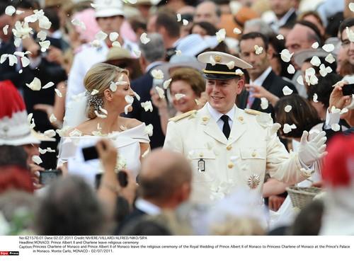 Princ Albert i princeza Šarlin na venčanju u Monte Karlu