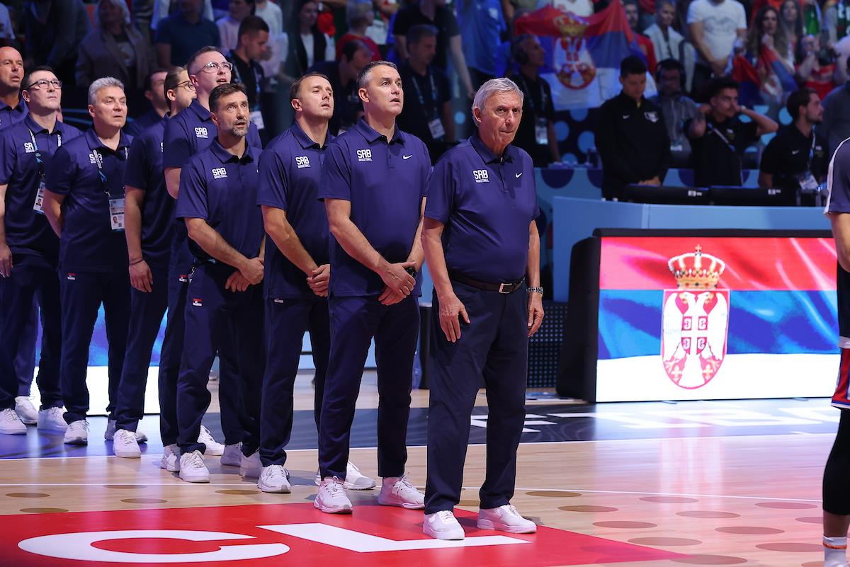 Svetislav Pešić na klupi košarkaške reprezentacije Srbije Eurobasket 2025
