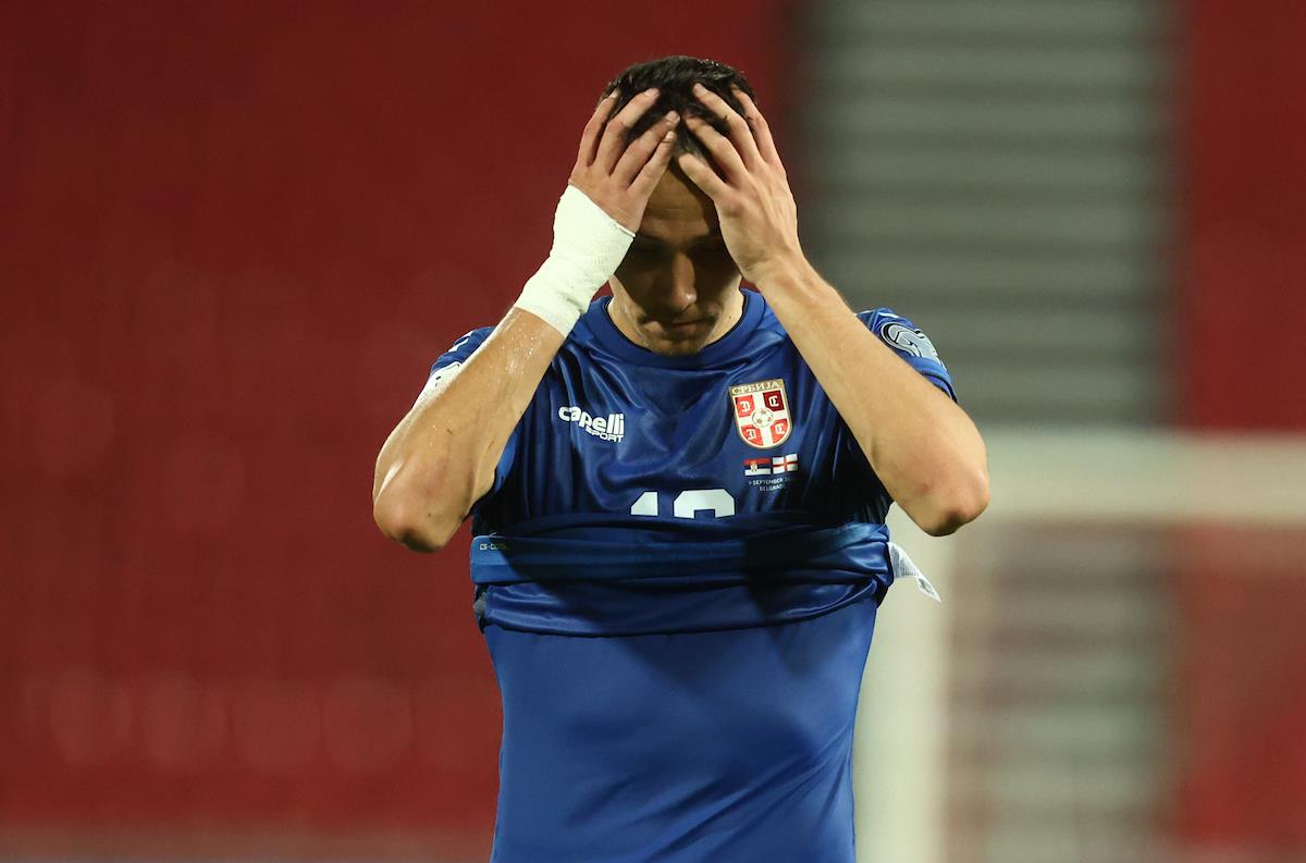 Saša Lukić na meču Srbija - Engleska