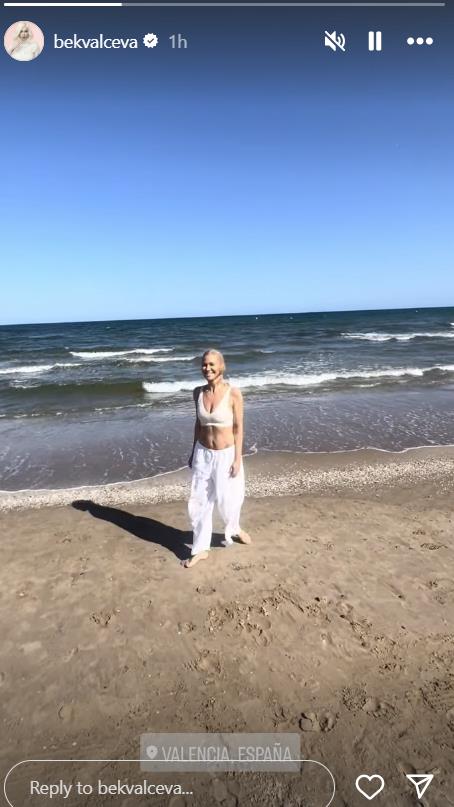 Nataša Bekvalac trči na plaži uz more