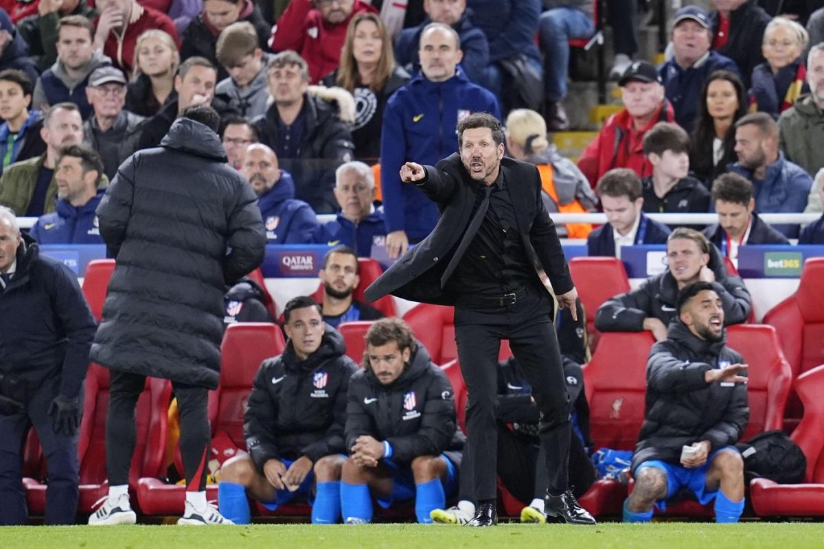 Dijego Simeone na utakmici protiv Liverpula