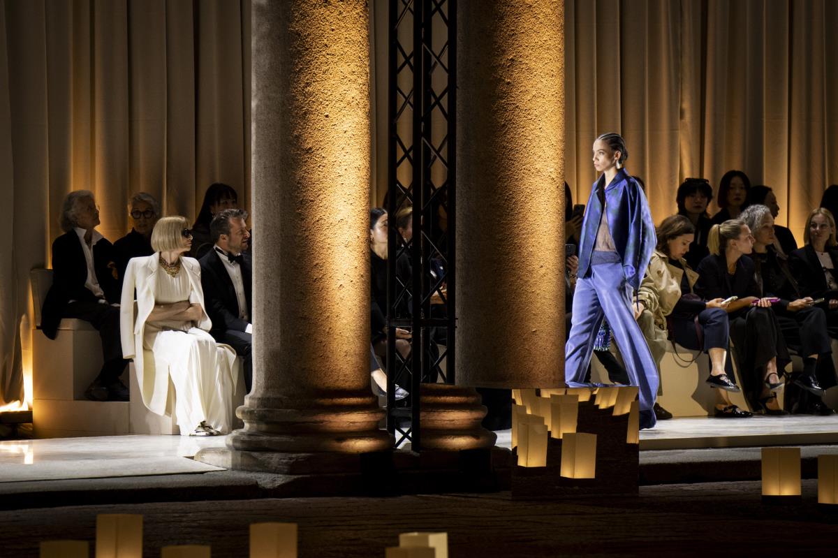 Ana Vintur na poslednjoj reviji Đorđa Armanija