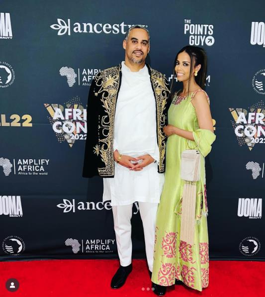 Džoel Dejvid Makonen Haili Selasije i Arijana Ostin na Afričkom balu 2022.jpg