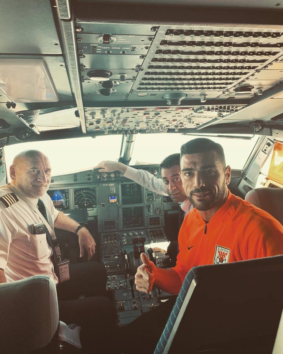 Gracijano Pele u avionu