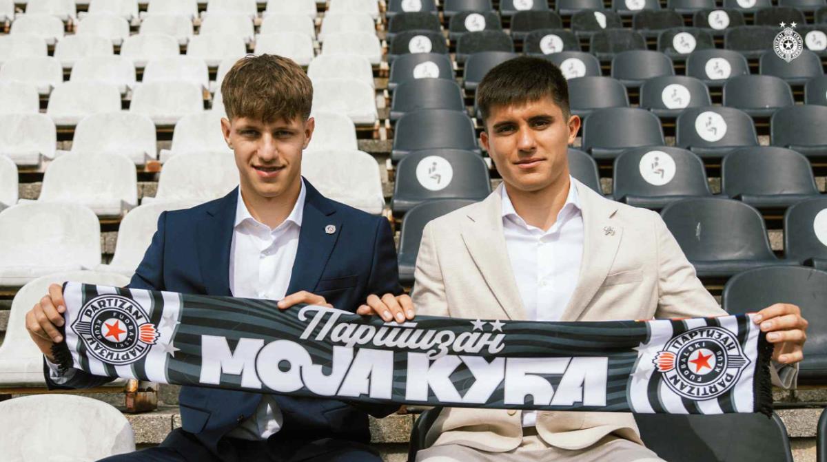 Ognjen Ugrešić i Vanja Dragojević posle produžetka ugovora sa FK Partizan