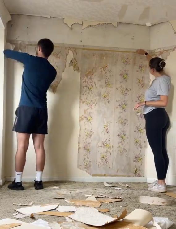 skinuli su nekoliko sloja tapeta