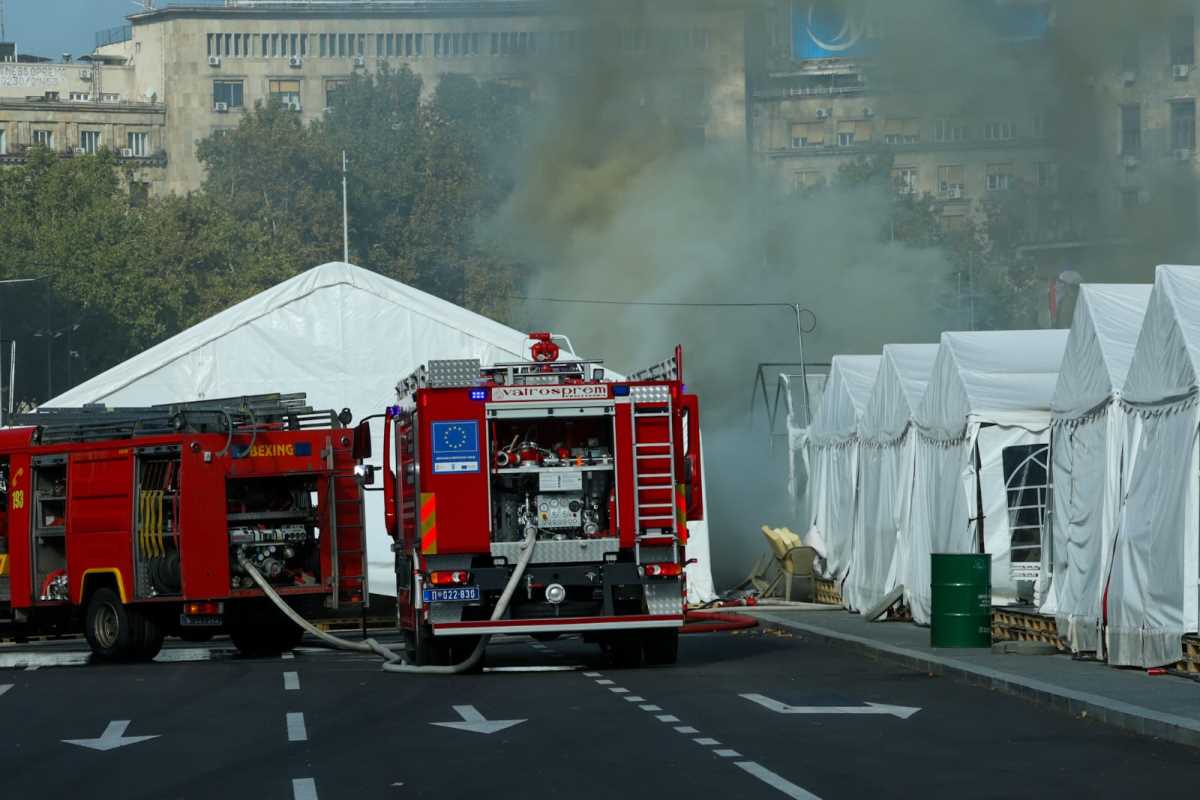 požar šator skupština Srbije